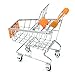 SMTSMT Supermarket Handcart Shopping Utility Cart Mode Storage Basket Desk-Orange