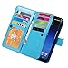 Samsung S8 Case, Joopapa Galaxy S8 Wallet case, Pu Leather Magnet Stand Wallet Credit Card Holder Flip Case Cover Built-in 9 Card Slots Case For Samsung Galaxy S8 (Blue)