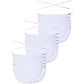 Jiuguva 3 Pieces Women Cosplay Waist Apron Tight Costume White Half Apron Kitchen Party Decorations for Halloween Cosplay