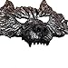 Himine Halloween Black Teeth Gray Wolf's Head Mask