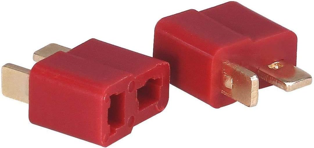 FLY RC 10 works Deans T Plug Connectors Male and Female with 20pcs Shrink Tubing for RC LiPo Battery, Red - Image 5
