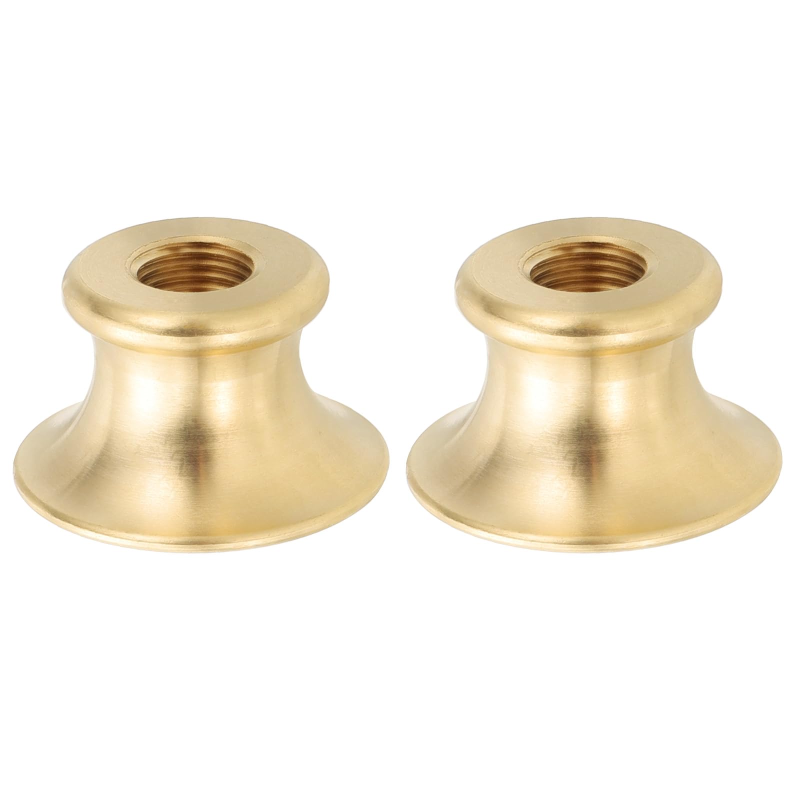 PATIKIL Lamp Solid Brass Neck, 2 Pcs M10 Fine Threaded Turned Solid Brass Spindle Lamp Pipe Coupling Rod Connector Light Fixture for Light Repair Decoration, 30 x 18mm
