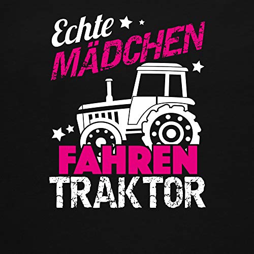 Shirtracer-Landwirt-Echte-Maedchen-Fahren-Traktor-Tailliertes-Tshirt-fuer-Damen-und-Frauen-T-Shirt