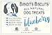 Bandit's Biscuits All Natural Healthy Grain Free Dog Treats Blueberry 10oz Dog Biscuits Made in The USA Only