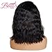 BEEOS Lace Front Human Hair Wigs for Black Women Wavy Bob Wig 14 Inch