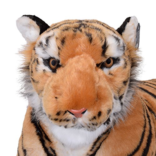 TE-Trend XXL Tiger Großkatze Raubkatze Kuscheltier Dekoration Plüsch 160cm Stofftier liegend braun – Bild 3