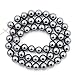 gemstone beads for jewelry making, sold per bag 5 strands inside (Hematite, 8mm)