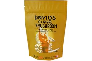 David's 7 Mushroom Superfood Mix (Shiitake, Maitake, Chaga, Reishi, Cordyceps, Porcini & Oyster Mushrooms) - 100g (3.5oz) | f