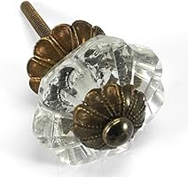 Art Deco Glass Cabinet Knobs Dresser Drawer Handles Pull Set