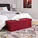 SONGMICS Storage Ottoman Bench, Chest with Lid, Padded and Foldable Seat with Metal Support, Bedroom, Hallway, Space-Saving, 31.7 Gal (120L) Capacity, Hold up to 660 lb, Red ULSF77RD