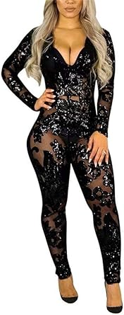 2 piece sequin jumpsuit