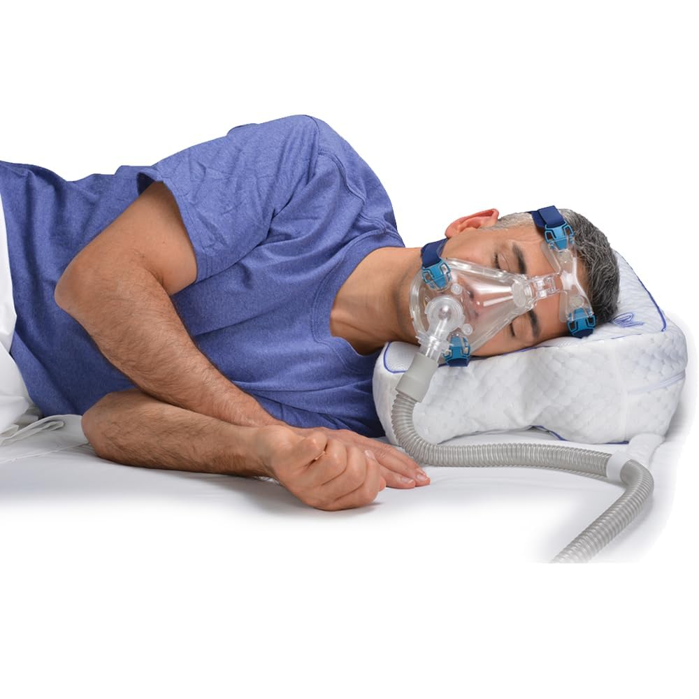 contour cpapmax 3-in-1 adjustable cpap comfort pillow for side, back or stomach sleepers to reduce air leaks, dryness & mask discomfort - works with all mask types