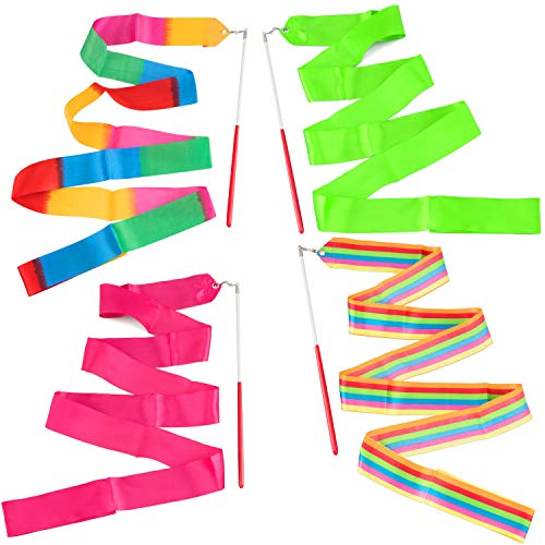 ANCIRS 2-meter Dance Ribbons Rainbow Streamers Rhythmic