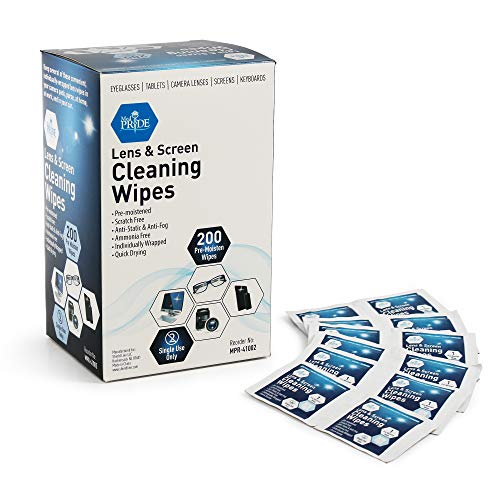 Medpride Premoistened Lens Wipes AntiStatic, AntiFog, QuickDry