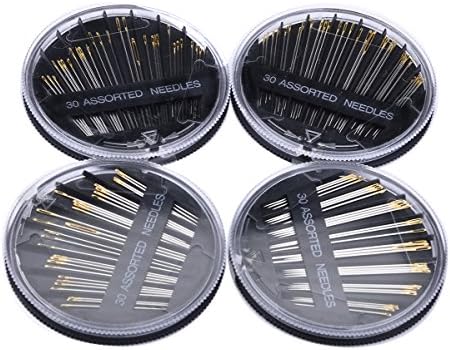 JoyFamily 30pcs Assorted Hand Sewing Needles Set For Most Sewing Works(4 Pack)