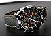 Fanmis GT Racer Sport Watch Military Pilot Aviator Army Style Black Silicone Orange Men's Watches
