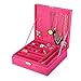 KLOUD City two-layer jewelry box organizer display storage case with lock-Hot Pink