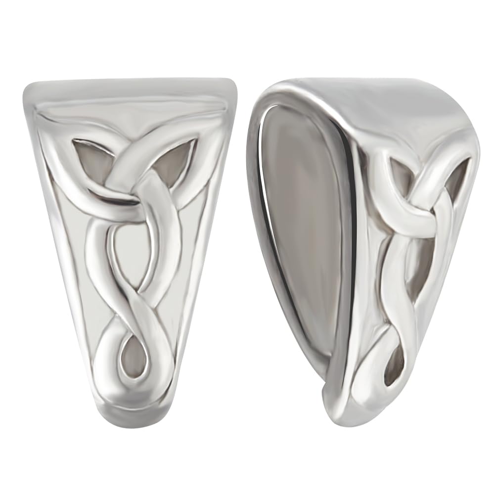 Beebeecraft 1 Box 10Pcs Snap on Bails Stainless Steel Drop Pinch Clip Bail Clasp Connectors Charm for DIY Pendants Necklace Jewellery Making… — image 1