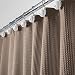 mDesign Hotel Quality Polyester/Cotton Blend Fabric Shower Curtain with Waffle Weave and Rust-Resistant Metal Grommets for Bathroom Showers and Bathtubs - 72" x 72" - Brown