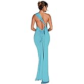 ABYOVRT Women Sexy Backless Dress Bodycon Sleeveless Open Back Maxi Dress Formal Cocktail Wedding Guest