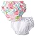 i play. by green sprouts Snap Reusable Swim Diaper (2pk) | No other diaper necessary, UPF 50+ protection,White/White Zinnia,6 Months
