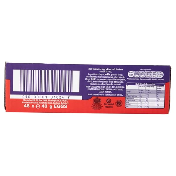 CADBURY CREME EGG – 1.41OZ (40G) (PACK OF 48)