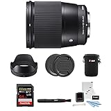 Focus Camera Sigma 16mm F/1.4 DC DN Contemporary Lens For Sony E W/
64GB SD Card