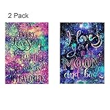 FUNISFUN 2 Pack 5D DIY Diamond Painting Paint by Numbers Kits for Adults Beginner Full Drill Embroidery Love Story Pictures for Home Living Room Wall Decoration