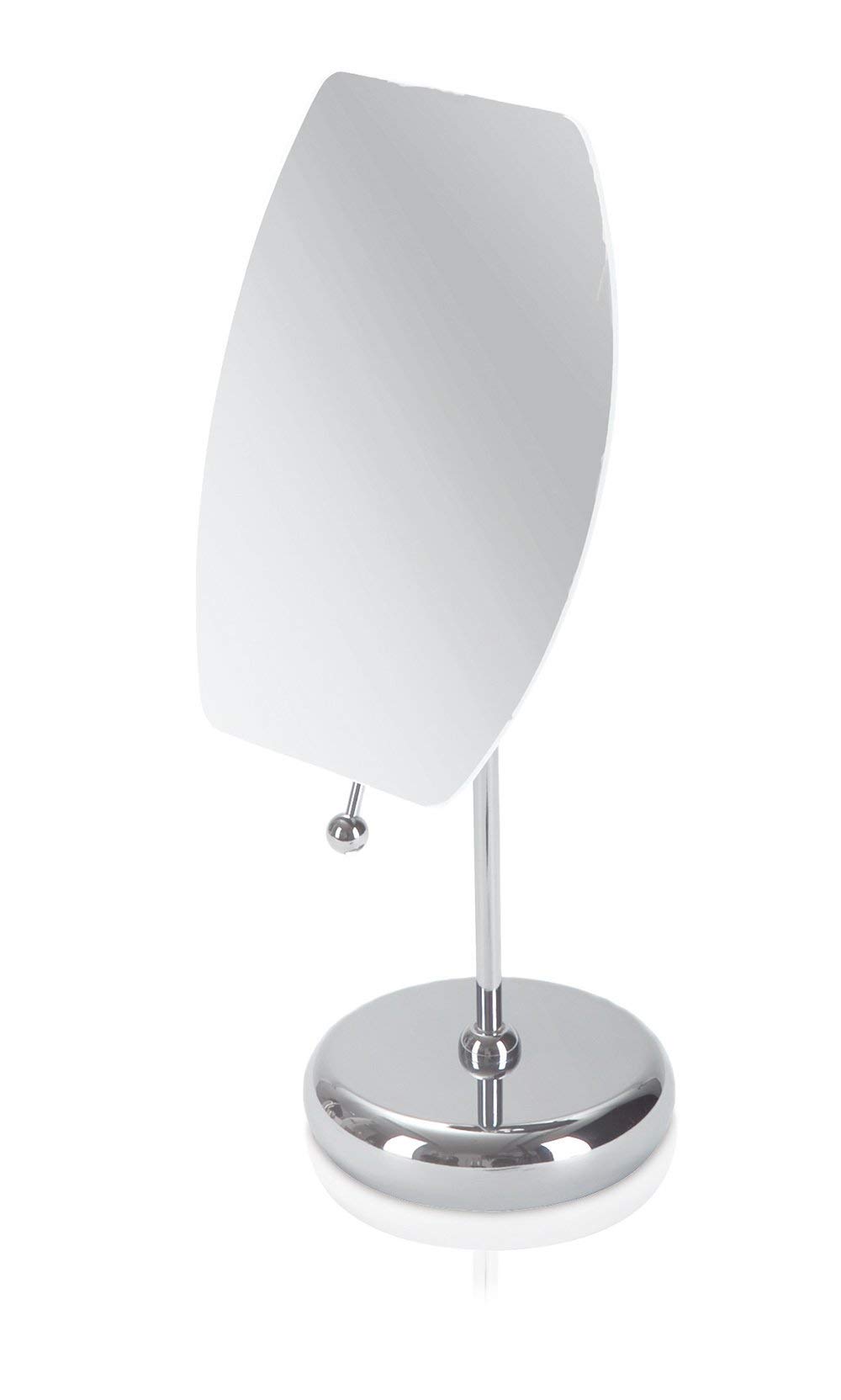 move Mirrors – mirror with 5 x magnification 15,5 x 19 cm made of stainless steel, silver