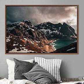 signwin Framed Canvas Wall Art Calming Waters Aerial...