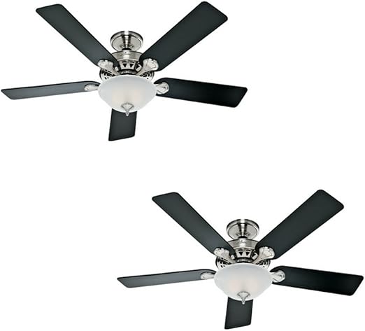 Hunter Waldon 5 Minute Fan 52 In Brushed Nickel Indoor Downrod