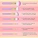 Terresa 7 Pieces Makeup Brushes Including Synthetic Blush Brush Foundation Brush and Contour Brush In A Cosmetic Makeup Brush Set for Beauty Face Powder Application with a Travel Bag - Purple