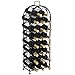 F2C 23 Bottles Wine Rack Stand Floor Wine Holder Metal Construction Free Standing Elegant French Style