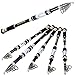 Burning Shark Fishing Rods, 24-Ton Ultra Lightweight Carbon Fiber Telescopic Fishing Rod, Stainless Steel Guides, Lengthened Hollow Handle,Travel Fishing Rod for Bass, Trout-2.1M