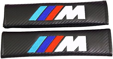 Spec-R ///M Carbon Fiber Seat Belt Cover Shoulder Pad Cushion - 1 pair