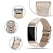 For Fitbit Charge 2 Bands, Genuine Leather Replacement Bands for Fitbit Charge 2 Gold