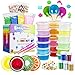 25 pc Slime Kit for DIY Crystal Clear Slime | 18 Colors Slime, 6 Pack Foam Beads, 4 Fruit and 3 Ice Cream Containers | Slime Supplies and Glitter Accessories for Boys and Girls