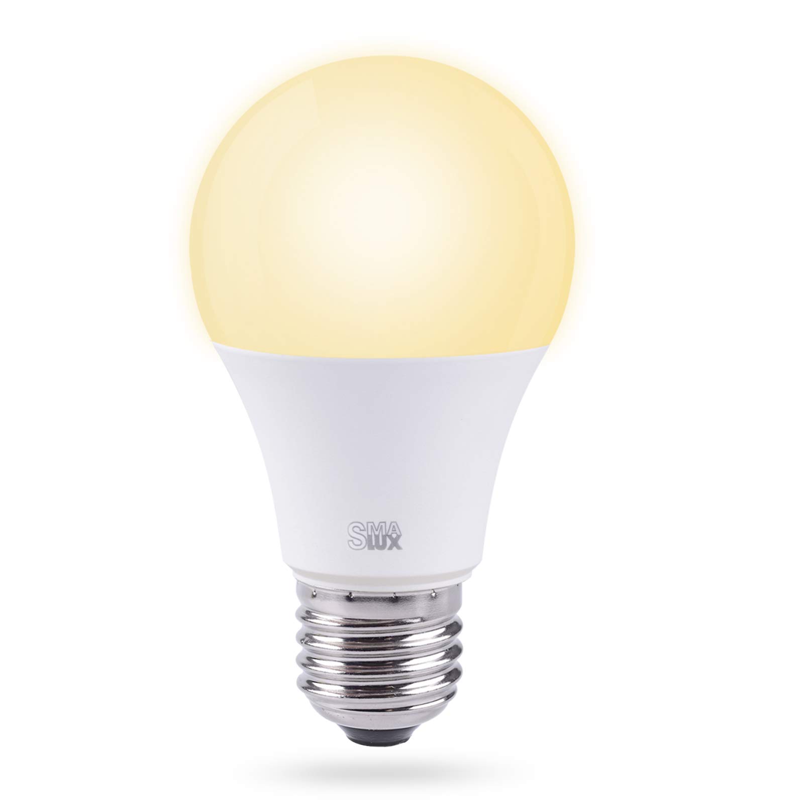 Smalux 800LM Smart LED Birne Wifi Hue Licht A60 9W E27, Warmweiß Timing-Funktion, Fernbedienung durch Smartphone Anwendbar für Alexa und Google Assistant, keine Nabe erforderlich (A60/W 1 Pack) [Energieklasse A+]