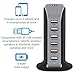 Aduro 40W 6-Port USB Desktop Charging Station Hub Wall Charger for iPhone iPad Tablets Smartphones with Smart Flow (Blue)