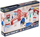 Maxim Enterprise Inc Wooden Train Set, 60-Piece