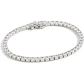 SHASHI Women's Medium Tennis Bracelet, Silver, One Size