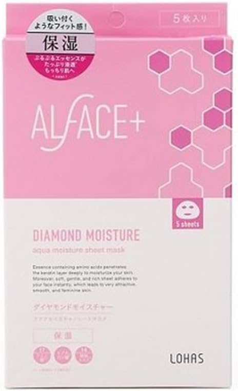 Alface Aqua Moisture Sheet Mask Daimond Moisture (Moisturizing) - 1box for 5sheet (Green Tea Set)