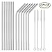Set of 12 Stainless Steel Straws, VANVENE Metal Drinking Straws Reusable Ultra Long 10.5 inch Straws Fits all 20 30oz Cups Yeti Ozark Trail Rtic Tumblers FDA-Approved (6 Straight + 6 Bent + 4 Brushes)