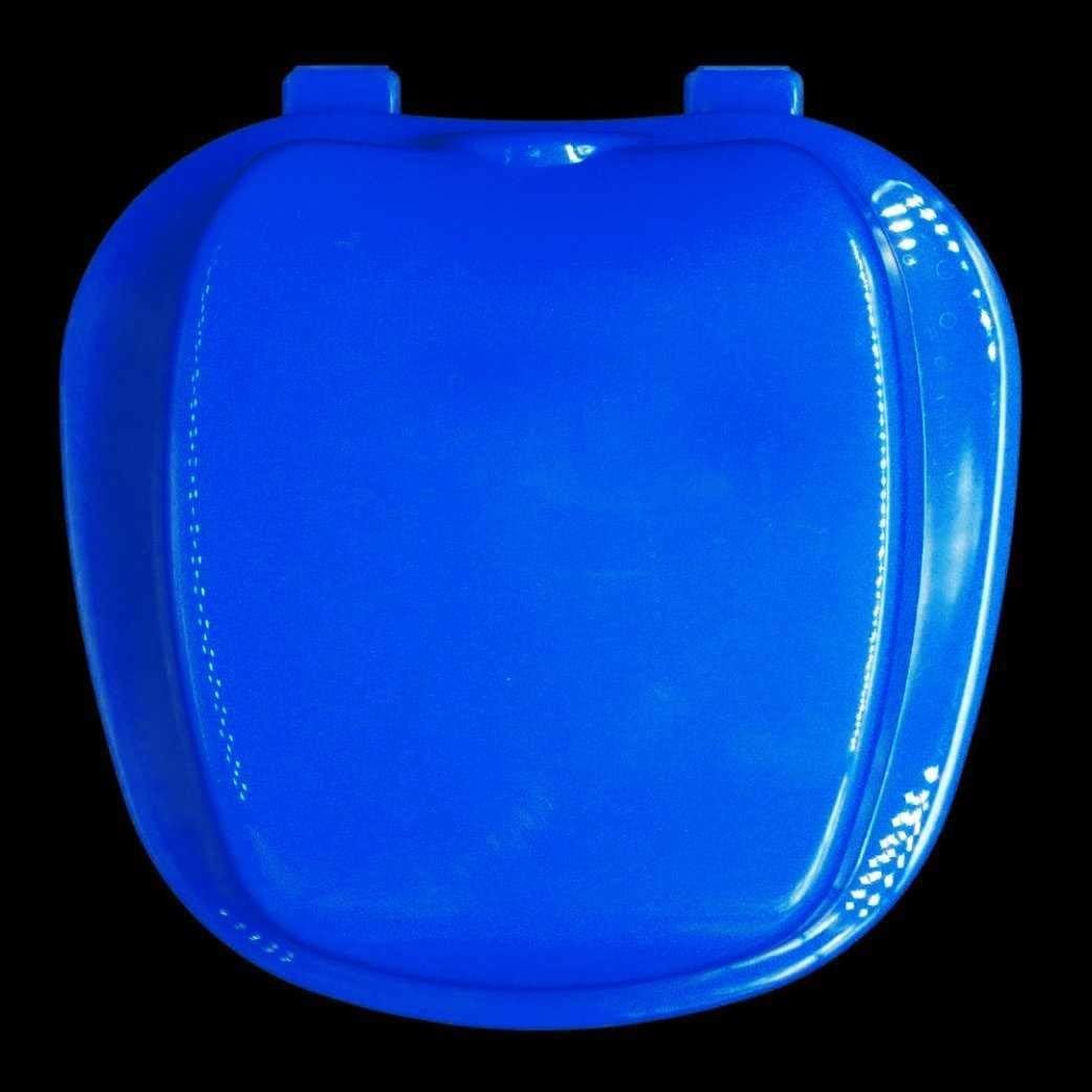 Denture Box Case, Riforla Denture Bath Box Case Dental False Teeth Storage Box with Hanging Net Container (Dark Blue): Health & Personal Care