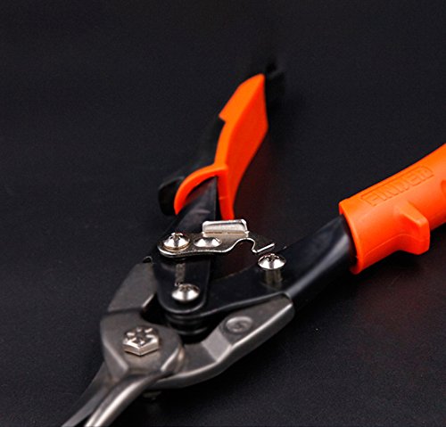 Finder 10'' Left Cut Aviation Snips, Scissors for Cutting Hard Meterial, Metal Sheet Cutter