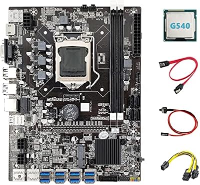 Wresetly B75 ETH Mining Motherboard 8xPCIE to USB G540 CPU LGA1155 Mainboard Kit