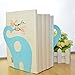 Dxhycc 1pair Blue Cute Elephant Nonskid Bookends Book Rack Book Organizer Bookend Art