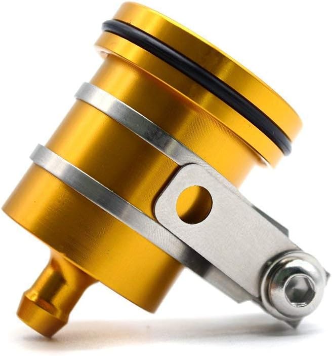Motorcycle Brake Clutch Reservoir Cup Reservoir Bottle with Bracket for Yamaha YZF R1 R3 R6 R25 R125 Honda CBR600RR CBR1000RR CB650F CB1000R(Gold)