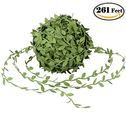 Artificial Vines 261 Feet Whaline Fake Foliage Leaf Plant Garland DIY Decorative Home Wall Garden Rustic Wedding Party Wreaths and Flower Decor