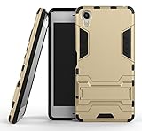 Xperia X Performance Case DWaybox 2 in 1 Hybrid Heavy Duty Armor Hard Back Cover Case with kickstand for Sony Xperia X Performance (Gold)